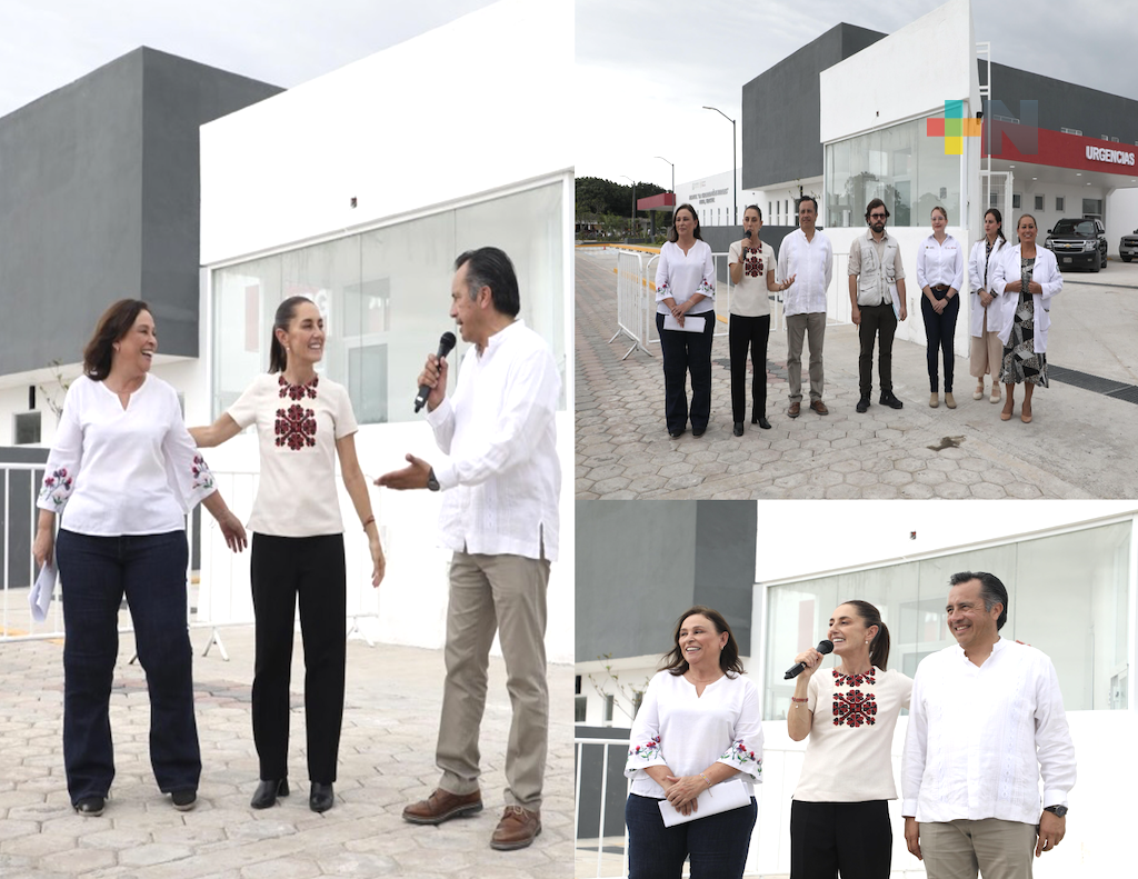 Claudia Sheinbaum supervisa el Hospital de Nautla y el Centro Estatal de Cancerología en Xalapa